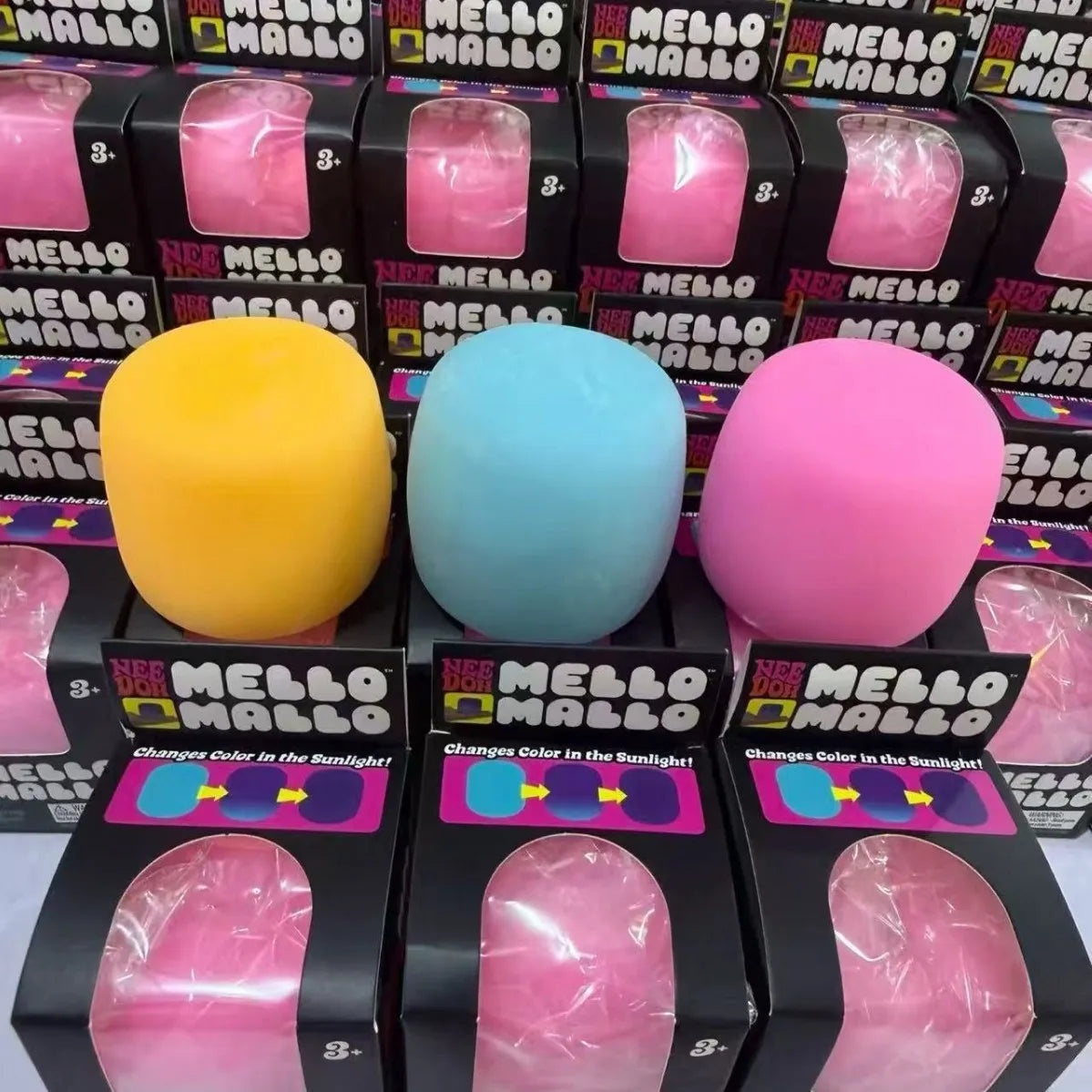 1-3PCS Color Changing Mallo Squishy Toy Soft Marshmallow Squeeze Fidget Ball Stress Relief Toy Adults Kids Sensory Play Favors