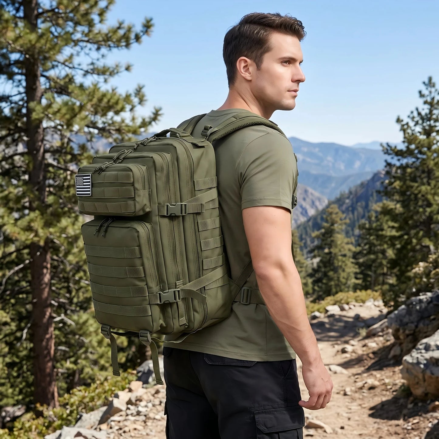 ReFire Gear Large Capacity Tactical Hunting Backpack With Molle