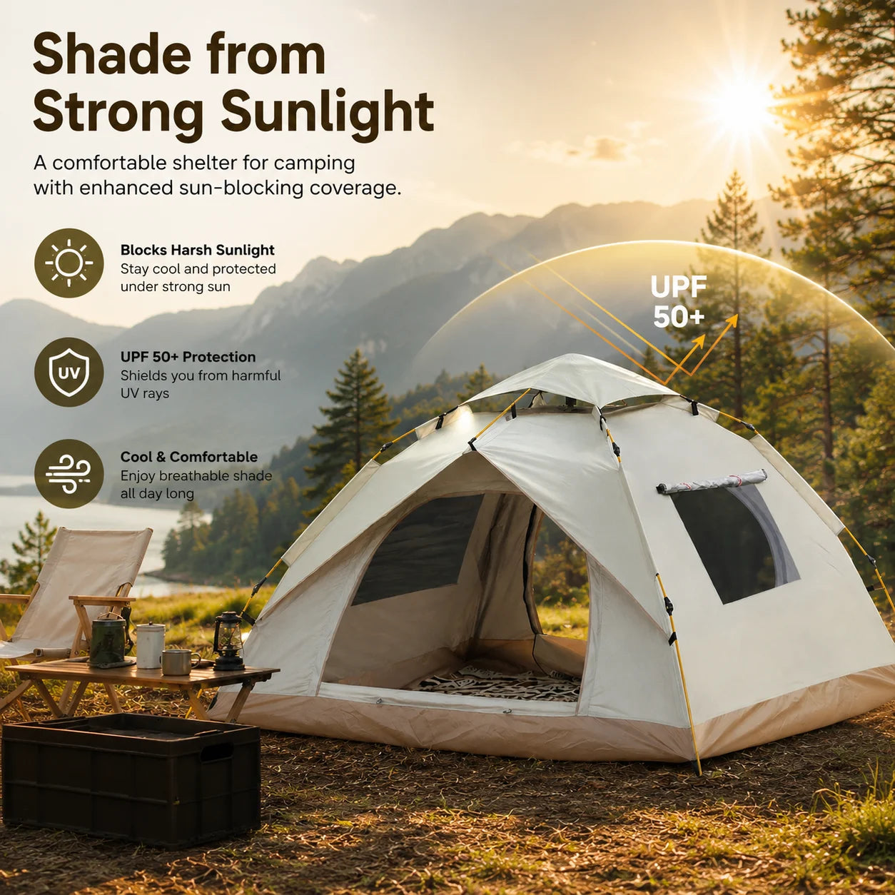 Tribenest Automatic Pop Up Outdoor Camping Tent Quick Setup