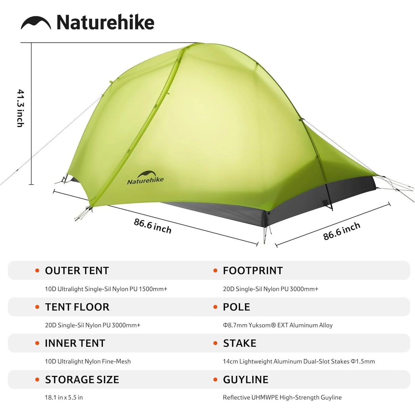 Naturehike Star Trail Extended Ultralight Double Layer Rainproof Camping Tent